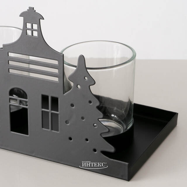 Декоративный подсвечник Домики Hiddenville 35*11 см Boltze (Больтце)