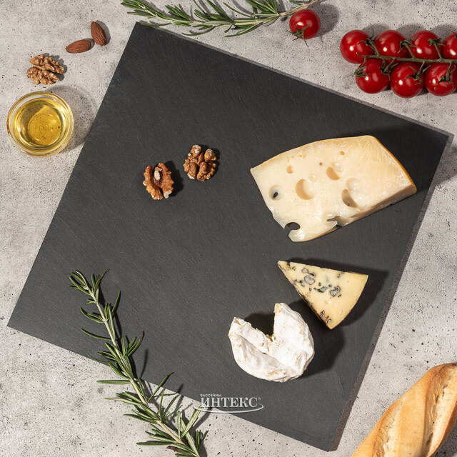 Поднос из сланца для закусок 30*30 см Koopman