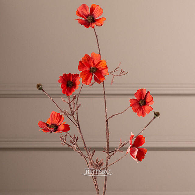 Искусственная ветка Космея - Sunshine 77 см красная EDG