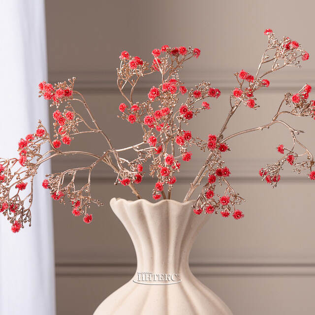 Искусственная ветка Гипсофила Floral Veil 68 см красная EDG