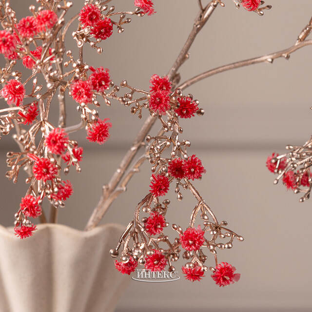 Искусственная ветка Гипсофила Floral Veil 68 см красная EDG
