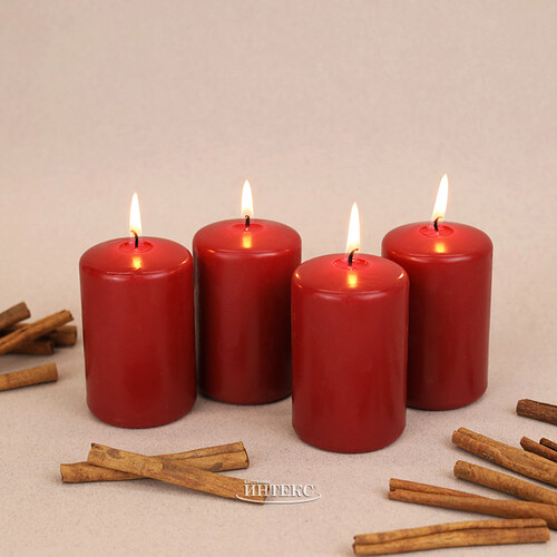 Арома свечи Корица 8 см, 4 шт Kaemingk