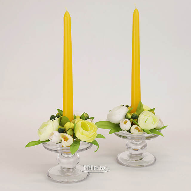 Венок для свечи Ранункулюс - Blu Arancio 12 см EDG