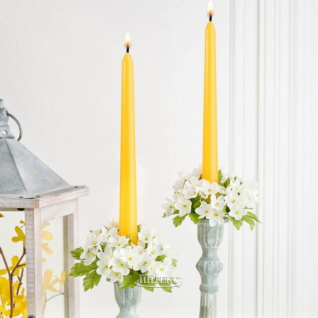 Венок для свечи Гипсофила Бьянко 10 см EDG (ЭДГ)