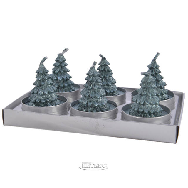 Новогодние свечи Елочки 5 см, 6 шт Kaemingk (Кейминг)