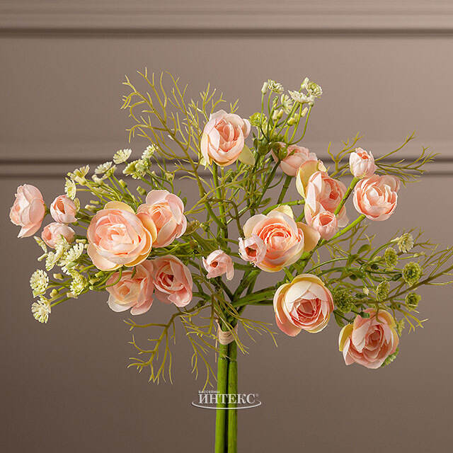 Искусственный букет Ранункулюсы Noelia 40 см светло-розовый EDG