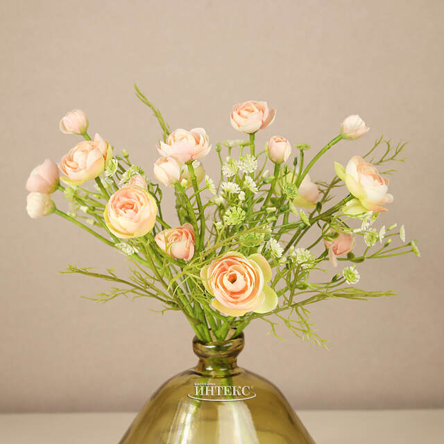 Искусственный букет Ранункулюсы Noelia 40 см светло-розовый EDG
