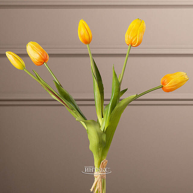 Силиконовые тюльпаны Arethusa 5 шт, 40 см EDG