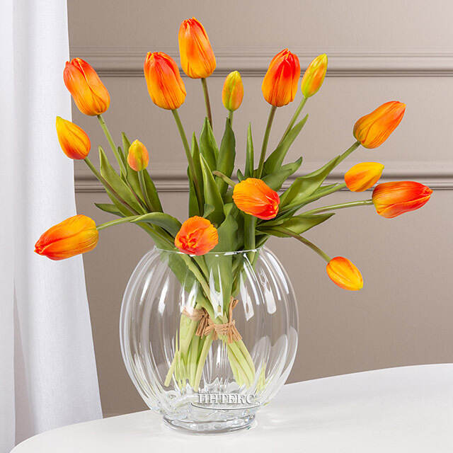 Силиконовые тюльпаны Амадеус 5 шт, 40 см EDG (ЭДГ)