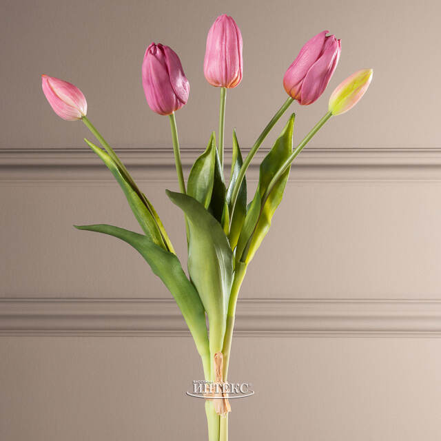 Силиконовые тюльпаны Abe Lenstra 5 шт, 40 см EDG