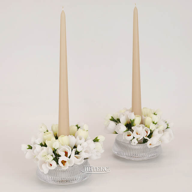 Венок для свечи Крокусы - Fascino Biano 13 см EDG