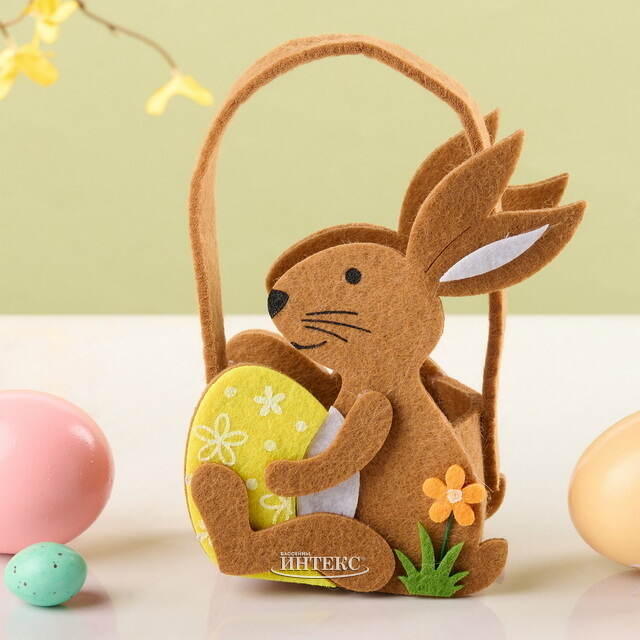 Сумка для подарков Пасхальный Кролик 12*8 см, фетр Breitner (Брайтнер)
