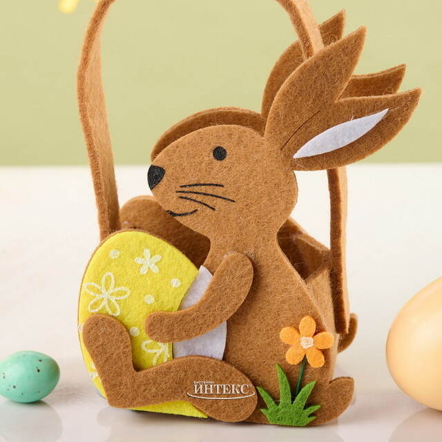 Сумка для подарков Пасхальный Кролик 12*8 см, фетр Breitner (Брайтнер)