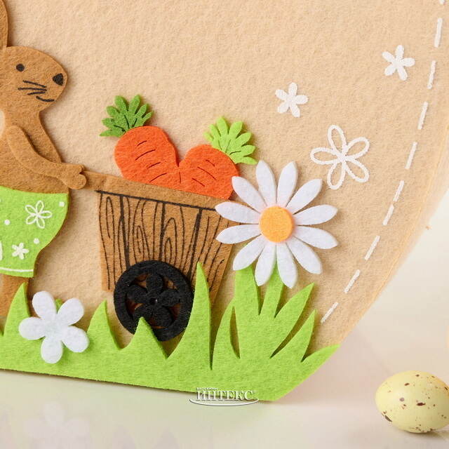 Сумка для подарков Счастливый Кролик 20*12 см, фетр Breitner (Брайтнер)