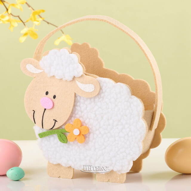 Пасхальная сумка из фетра Овечка 16*15 см Breitner (Брайтнер)