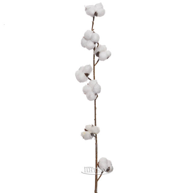 Искусственная ветка Белоснежный Хлопок 100 см Kaemingk (Кейминг)