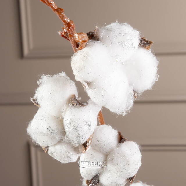 Искусственная ветка Белоснежный Хлопок 100 см Kaemingk (Кейминг)