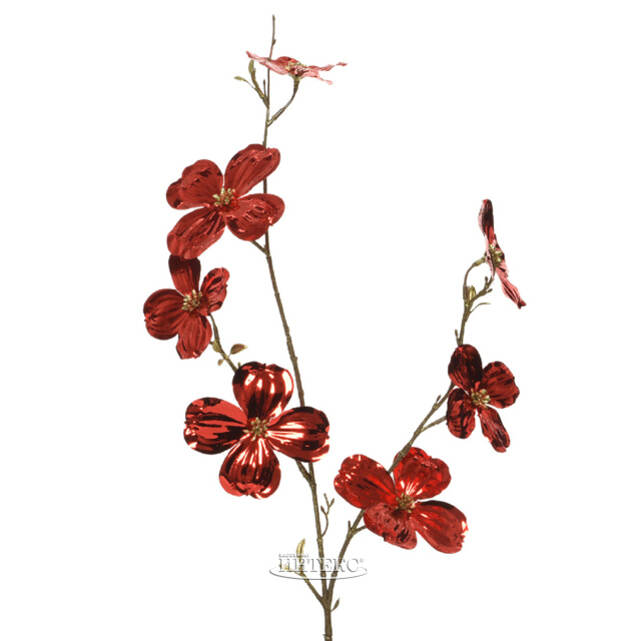 Декоративная ветка Элегантный Кизил 84 см, рубиново-красная Kaemingk (Кейминг)