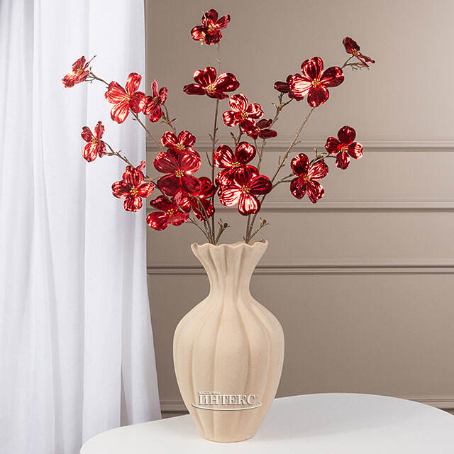 Декоративная ветка Элегантный Кизил 84 см, рубиново-красная Kaemingk (Кейминг)