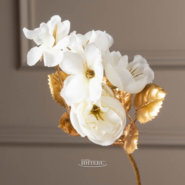 Декоративная ветка Ла Вилла Котта 87 см белая Kaemingk (Кейминг)