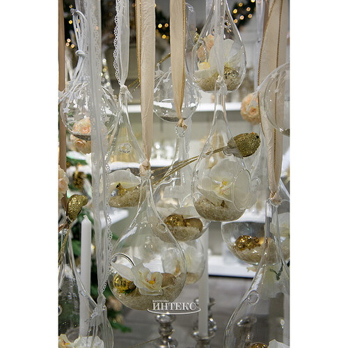 Стеклянный шар для декора Капля 27*15 см Edelman