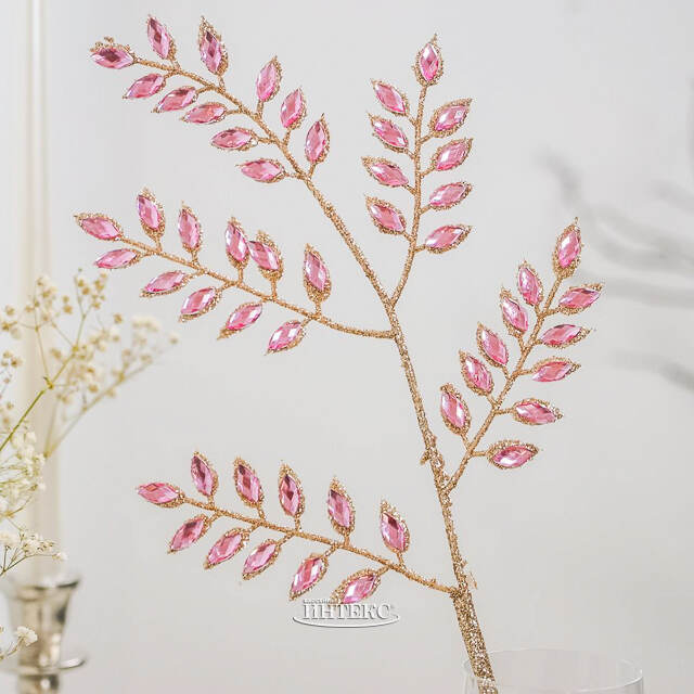 Искусственная ветка Larry 40 см розовая EDG