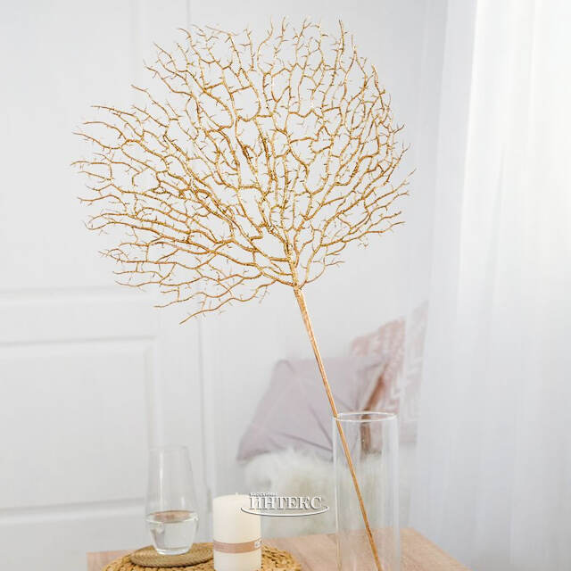 Искусственная ветка Wellington 77*45 см золотая EDG