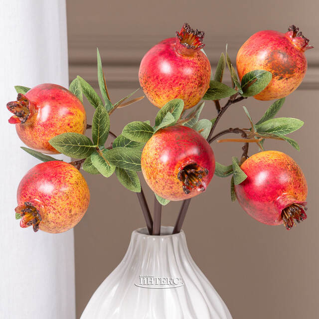 Искусственная ветка Гранат Sharoli 33 см красная EDG