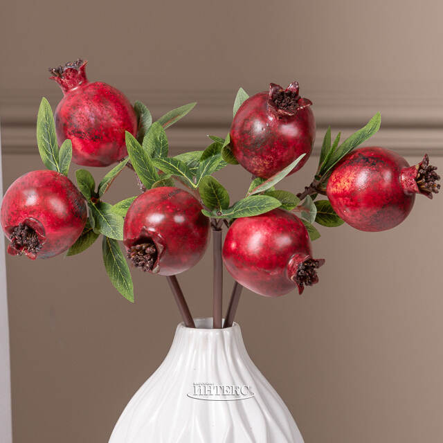 Искусственная ветка Гранат Sharoli 33 см бургунди EDG