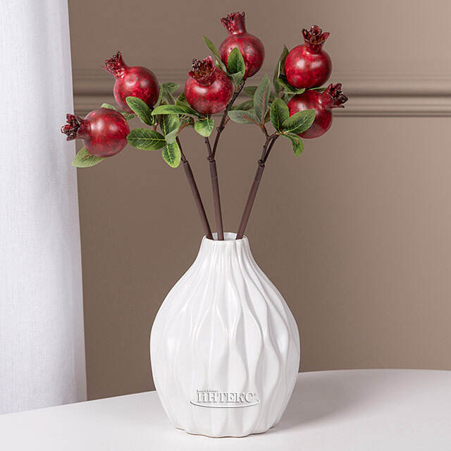 Искусственная ветка Гранат Sharoli Foglie 33 см бургунди EDG