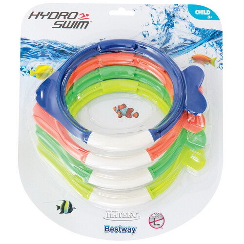 Кольца для подводного плавания Разноцветные Рыбки 4 шт Bestway