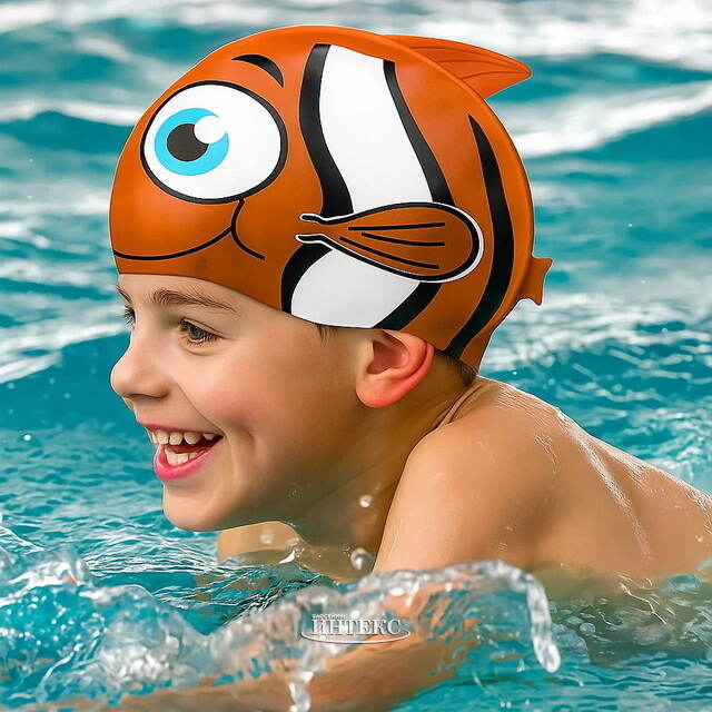 Детская шапочка для плавания Рыбка оранжевая, 3+ Bestway