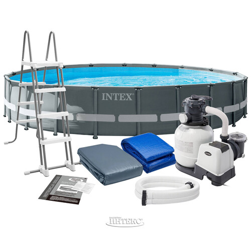 Каркасный бассейн 26334 Intex Ultra XTR Frame 610*122 см, песочный фильтр, аксессуары INTEX