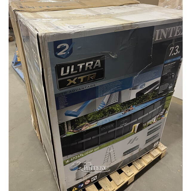 Каркасный бассейн 26340 Intex Ultra XTR Frame 732*132 см, песочный фильтр, аксессуары, уцененный INTEX