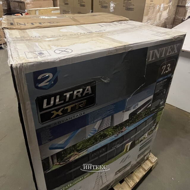 Каркасный бассейн 26340 Intex Ultra XTR Frame 732*132 см, песочный фильтр, аксессуары, уцененный INTEX