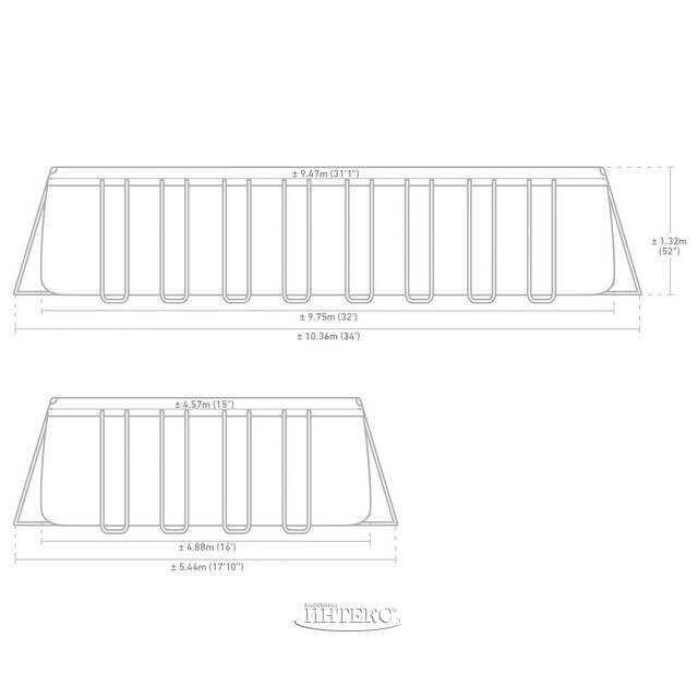Прямоугольный каркасный бассейн 26374 Intex Ultra XTR Frame 975*488*132 см, песочный фильтр, аксессуары INTEX