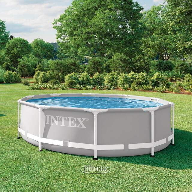 Каркасный бассейн 26700 Intex Prism Frame 305*76 см серый INTEX