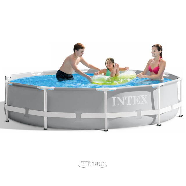 Каркасный бассейн 26700 Intex Prism Frame 305*76 см серый INTEX