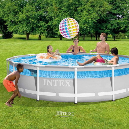 Каркасный бассейн 26722 Intex Prism Frame Clearview 427*107 см, фильтр-насос, аксессуары INTEX