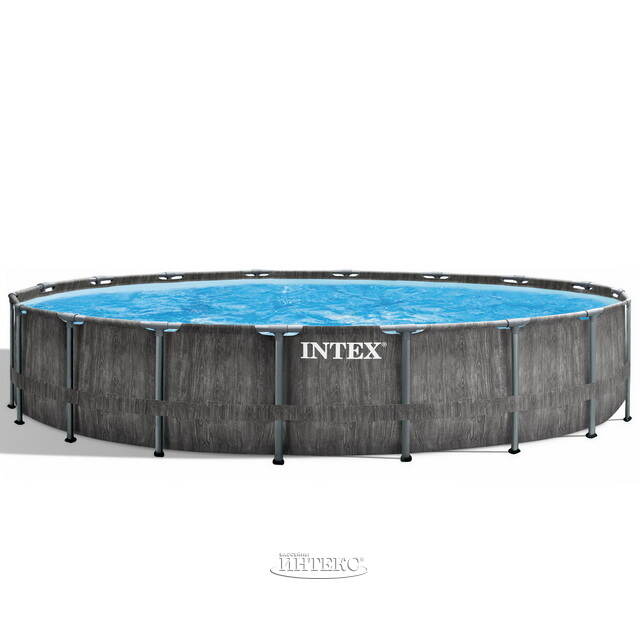 Каркасный бассейн 26744 Intex GreyWood Prism Frame (Интекс Грейвуд Призм Фрейм) 549*122 см, картриджный фильтр, аксессуары INTEX (Интекс)