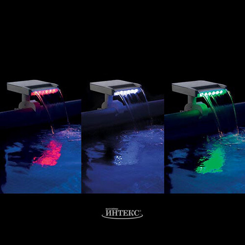 Водопад с цветной LED подсветкой INTEX