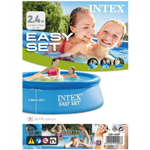 Надувной бассейн 28110 Intex Easy Set 244*76 см INTEX