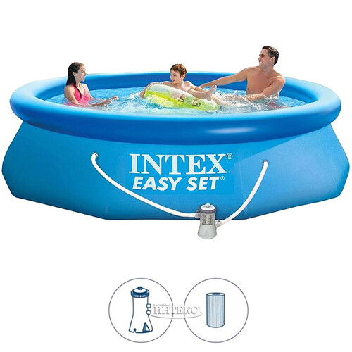 Надувной бассейн Easy Set 244*76 см, фильтр-насос INTEX