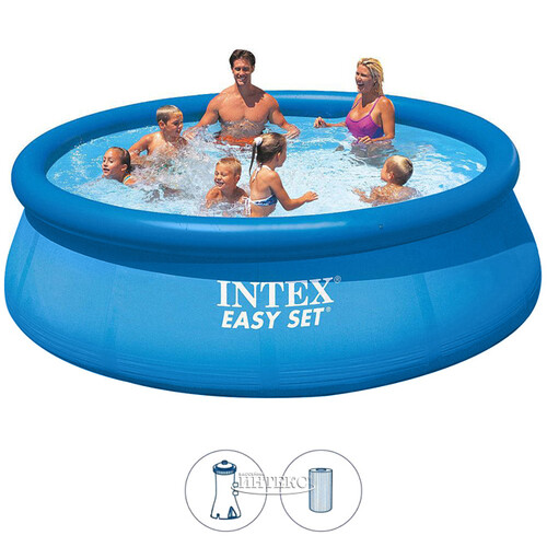 Надувной бассейн 28142 Intex Easy Set 396*84 см, фильтр-насос INTEX