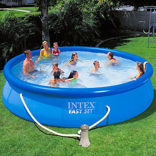 Надувной бассейн Easy Set 457*91 см, фильтр-насос INTEX