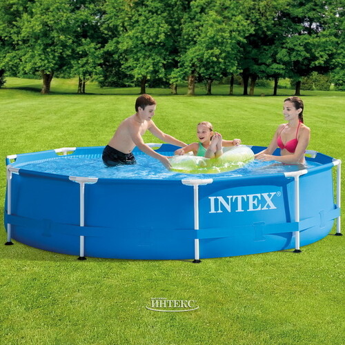 Каркасный бассейн 28202 Intex Metal Frame 305*76 см, фильтр-насос INTEX