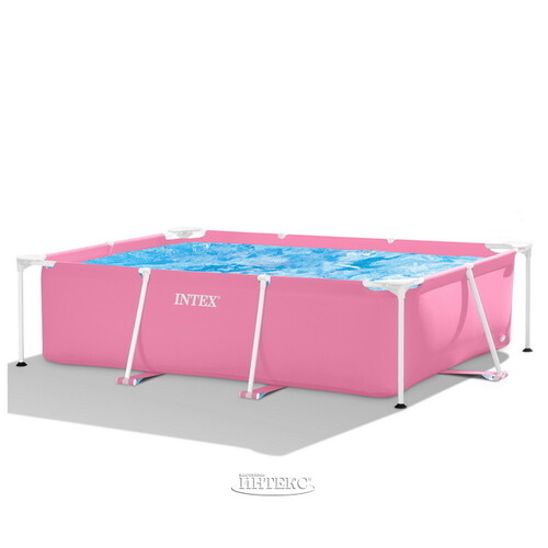 Прямоугольный каркасный бассейн 28266 Intex 220*150*60 см, розовый INTEX