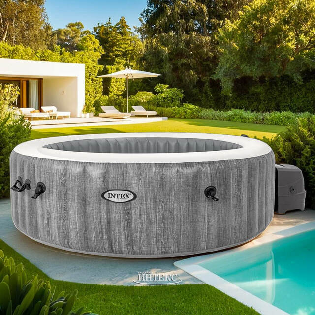 Надувной бассейн-джакузи Intex (Интекс) 28442 GreyWood Deluxe (ГрейВуд Делюкс) 216*71 см, аэромассаж, подсветка INTEX (Интекс)