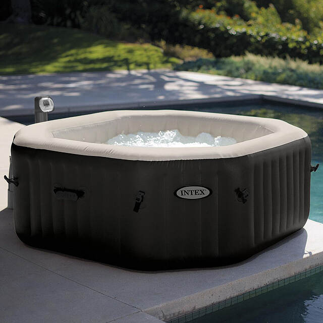 Надувной бассейн-джакузи, аэро и гидромассаж, хлоргенератор, 218*71 см INTEX