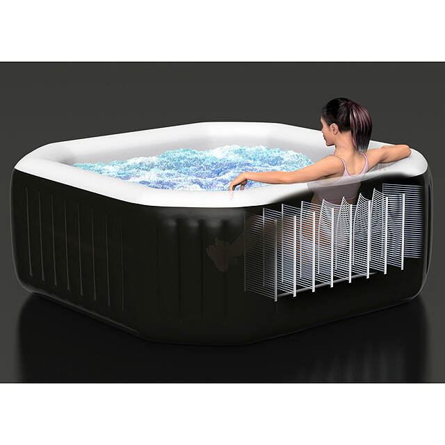 Надувной бассейн-джакузи, аэро и гидромассаж, хлоргенератор, 218*71 см INTEX